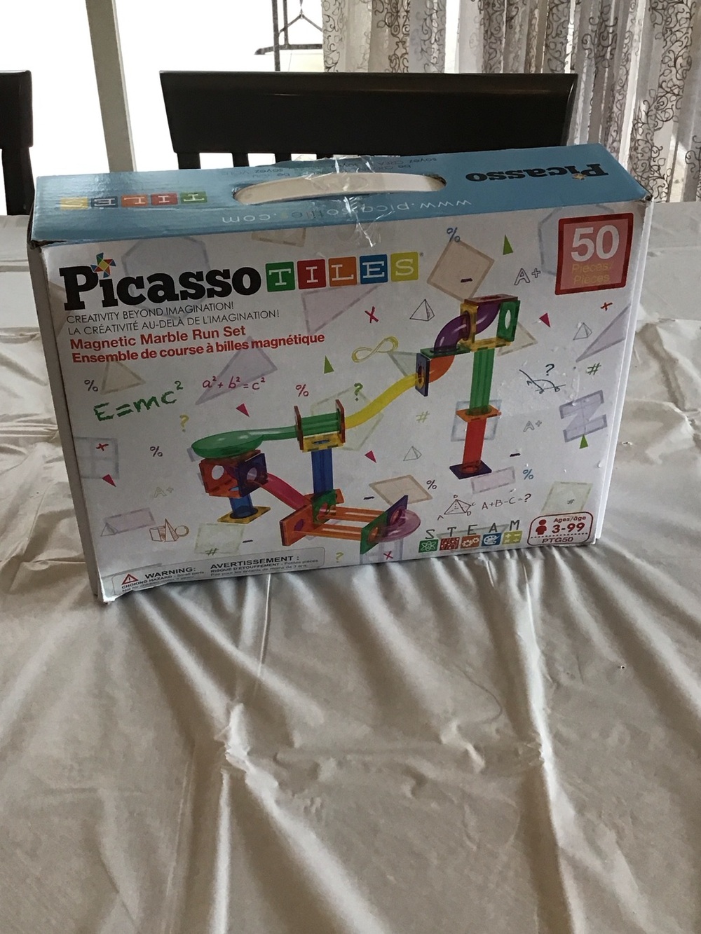 PicassoTiles Magnetic Marble Run Set, model number PTG50